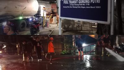 Tanah Berceceran di Jalan Provinsi, Truk Tangki Milik PT BCS di Gunung Putri Bikin Celaka Pengendara