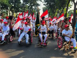 Puluhan Atlet SOD NPCI Kabupaten Bogor Antusias Ikuti Kirab Merah Putih 2024