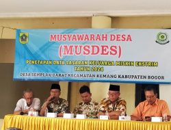 Musdes Verifikasi dan Validasi data sasaran P3KE di Desa Semplak Barat Dukung Kemiskinan Eksteam Nol Persen di 2024