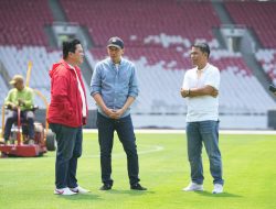 Erick Thohir Pantau Kondisi Stadion Utama GBK Senayan Jelang Laga Lawan Australia