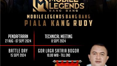 Parusus dan DPR Gelar Turnamen E-Sport Piala Kang Rudy Minggu 15 September 2024, Cek Disini