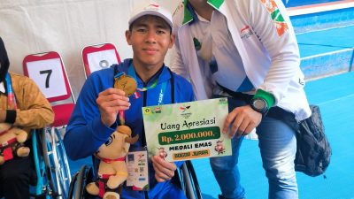 Wahyu, Atlet Para Renang NPCI Kabupaten Bogor Pecahkan Rekor Nasional dan Raih Emas di Peparnas 2024