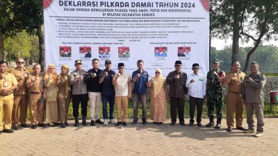 Sukseskan Pilkada 2024, Forkopimcam Kemang Gelar Apel Siaga dan Dekrarasi Damai