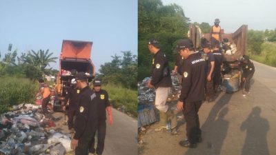 Pemcam Tajurhalang dan Satgas Bersihkan Tumpukan Sampah Jalan Bomang, Ivan: Kita Tangkap Pelakunya