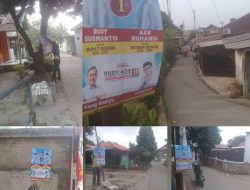 Sosialisasi Rudy Susmanto-Jaro Ade, Suara Muda Istimewa Bogor Timur Terus Pasang Banner Sampai ke Pelosok Kampung