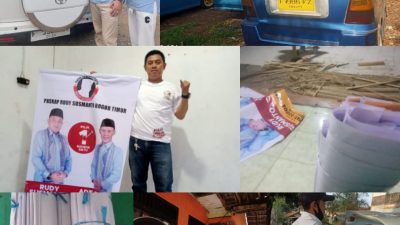 PASKAP Sebar Baliho Rudy Susmanto-Jaro Ade di 7 Kecamatan Se-Bogor Timur