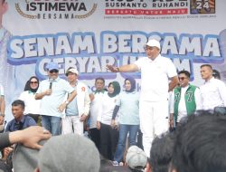 Cabup Bogor Rudy Susmanto Senam Bersama 5.000 Warga Cijujung, Kang Vio: Emak-emak Luar Biasa