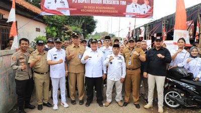 Dampingi Pj Bupati Bogor Monitoring TPS di Dua Kecamatan, Ketua Apdesi Minta Kades Turun Gunung Minimalisir Angka Golpout