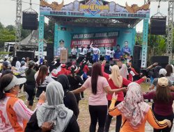 Perkenalkan Pengurus Baru, Katar Kecamatan Kemang Gelar Jalan Sehat dan Senam Massal