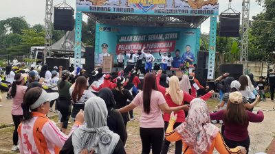 Perkenalkan Pengurus Baru, Katar Kecamatan Kemang Gelar Jalan Sehat dan Senam Massal