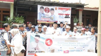 Sapa Warga Kelurahan Pabuaran, Cabup Rudy Susmanto Berikan Bantuan Semen 200 Sak