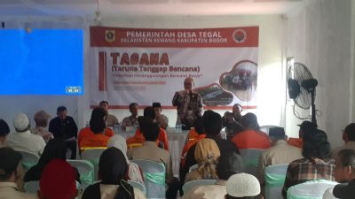 BPBD Kabupaten Bogor Adakan Pelatihan Penanggulanan Bencana Banjir di Desa Tegal Kemang