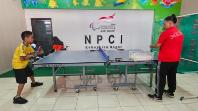 NPCI Kabupaten Bogor Turunkan Empat Atlet SOD di Kejuaran Tenis Meja Jabar Open 2024