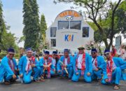 Keren! Pemcam Bojonggede Bawa Gerbong Kereta Api untuk Meriahkan Helaran Budaya HJB