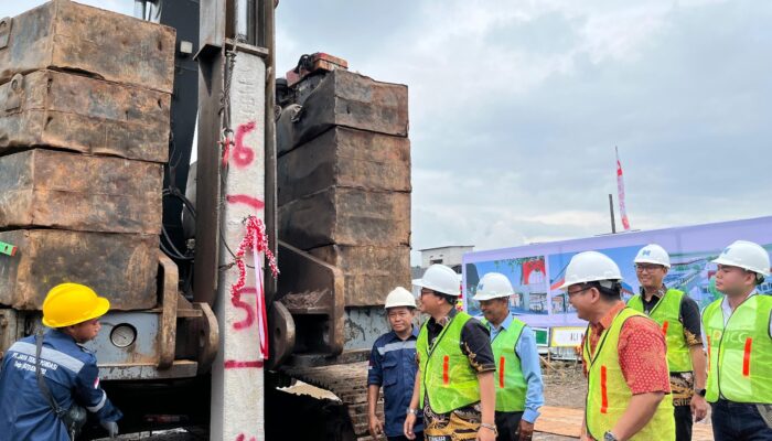 Langkah Awal Kebangkitan Ekonomi Pasca Kebakaran, Tiang Pancang Pasar Rakyat Leuwiliang Mulai Dipasang