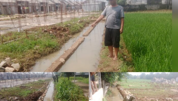 Pantesan Sering Banjir! Bukannya Dilebarkan, Perumahan Pesona Kahuripan 10 Cileungsi Malah Persempit Irigasi