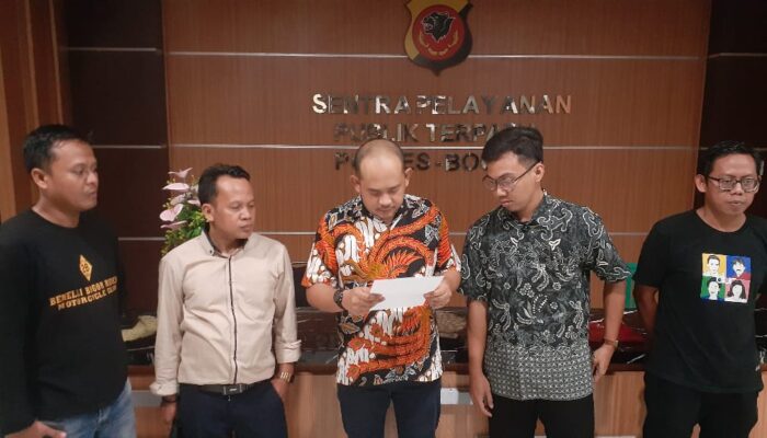 Kantor Hukum 9 Bintang Dampingi Korban Penyerangan di Kampung Cikuda Bojong Nangka ke Polres Bogor