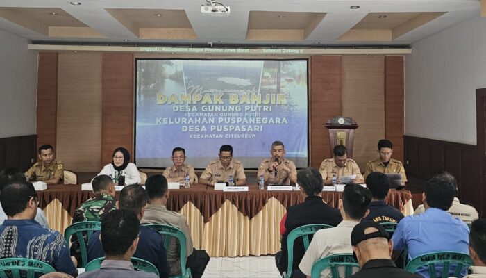 Penanganan Banjir di Wilayah Hulu: Kecamatan Citeureup dan Gunung Putri Sepakat Bentuk Tim Gotong Royong